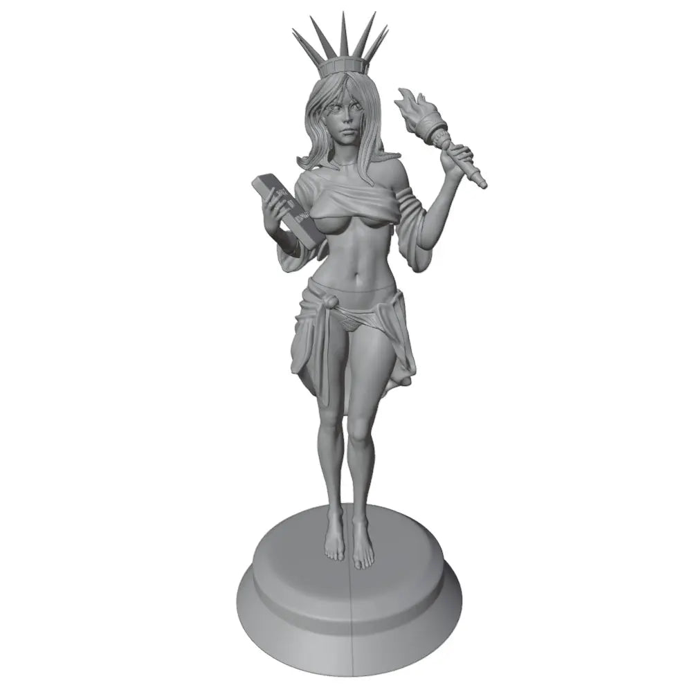 1/24 Sorceress with Spiked Crown and Arm Wraps, Resin Model Figure Kit, Unassembled and Unpainted