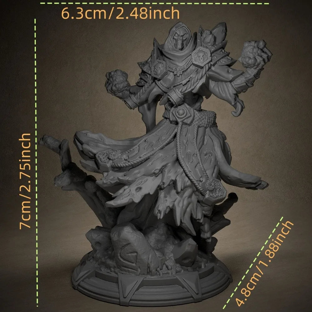 70mm Dark Lich, Resin Model Figure Kit, Fantasy Theme, Unassembled and Unpainted