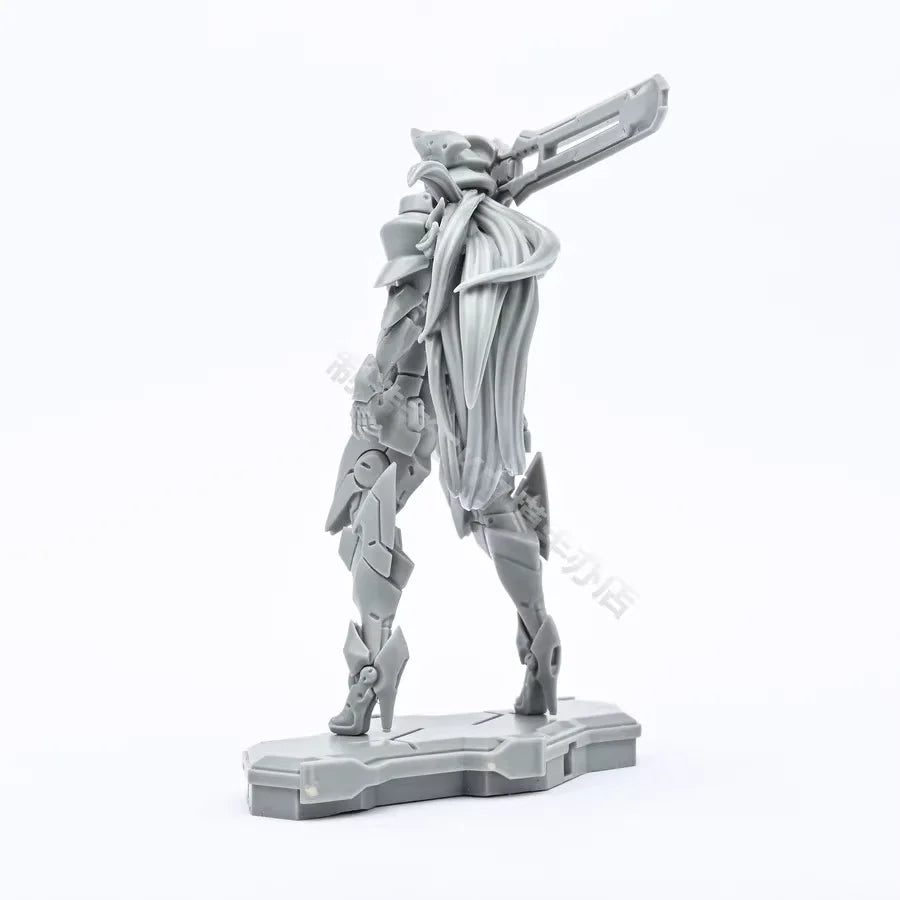 75mm Female Mecha Soldier, Resin Model Figure Kit, Sci-Fi Theme, Unassembled and Unpainted