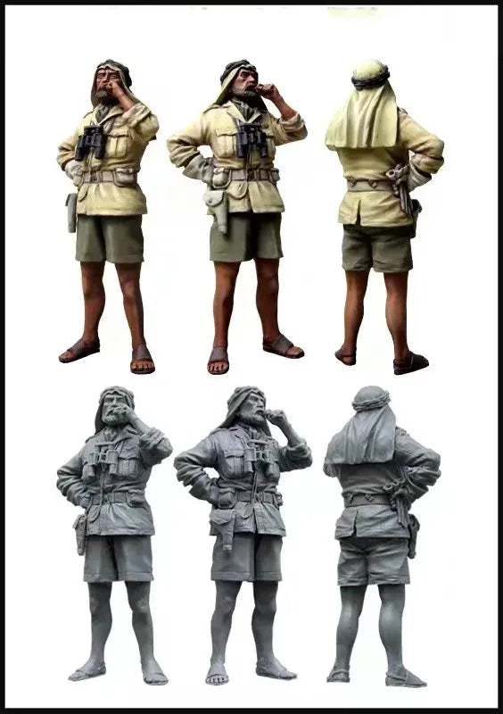 1/35 WWI British Infantrymen in Khaki Standing Ready, Resin Model Figure Kit, Unassembled and Unpainted
