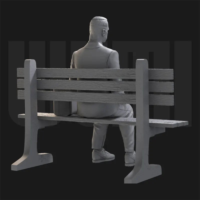 1/18 Modern Forrest Gump, Resin Model Figure Kit, Unassembled and Unpainted