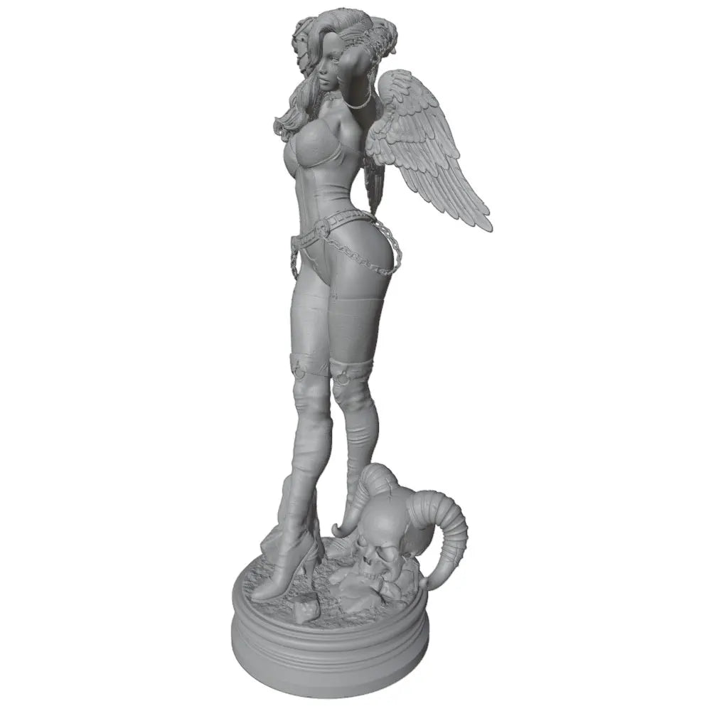 1/24 Winged Female, Resin Model Figure Kit, Fantasy Theme, Unassembled and Unpainted