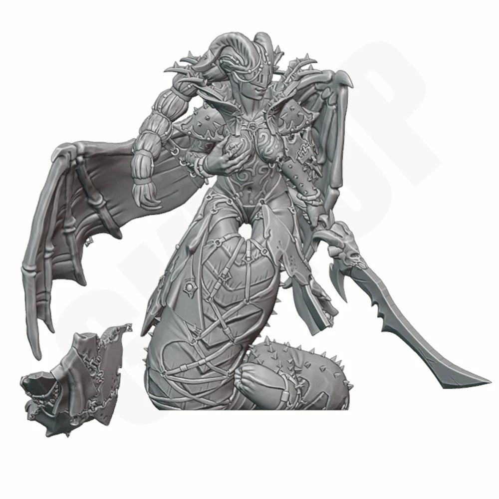1/24 Serpent Demon Beauty, Resin Model Figure Kit, Fantasy Theme, Unassembled and Unpainted