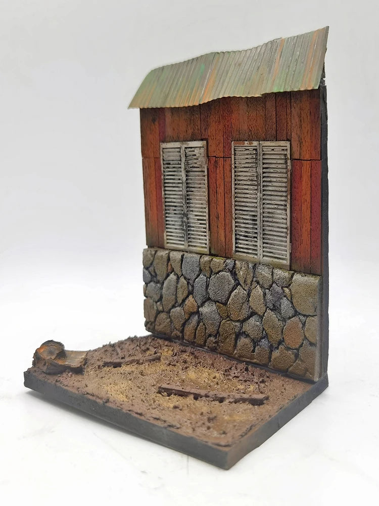 1/35 WWII Fortified Building, Resin Model Terrain Kit, Unpainted