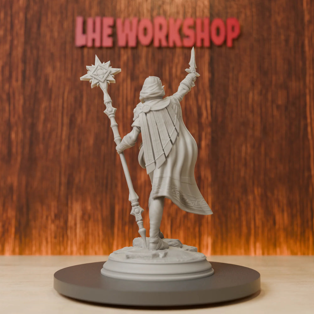 75mm Elf Priestess, Resin Model Figure Kit, Fantasy Theme, Unassembled and Unpainted