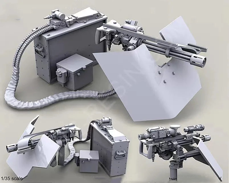 1/35 Modern M134D Minigun with Picatinny Rail, Resin Model Accessory Kit, Unpainted