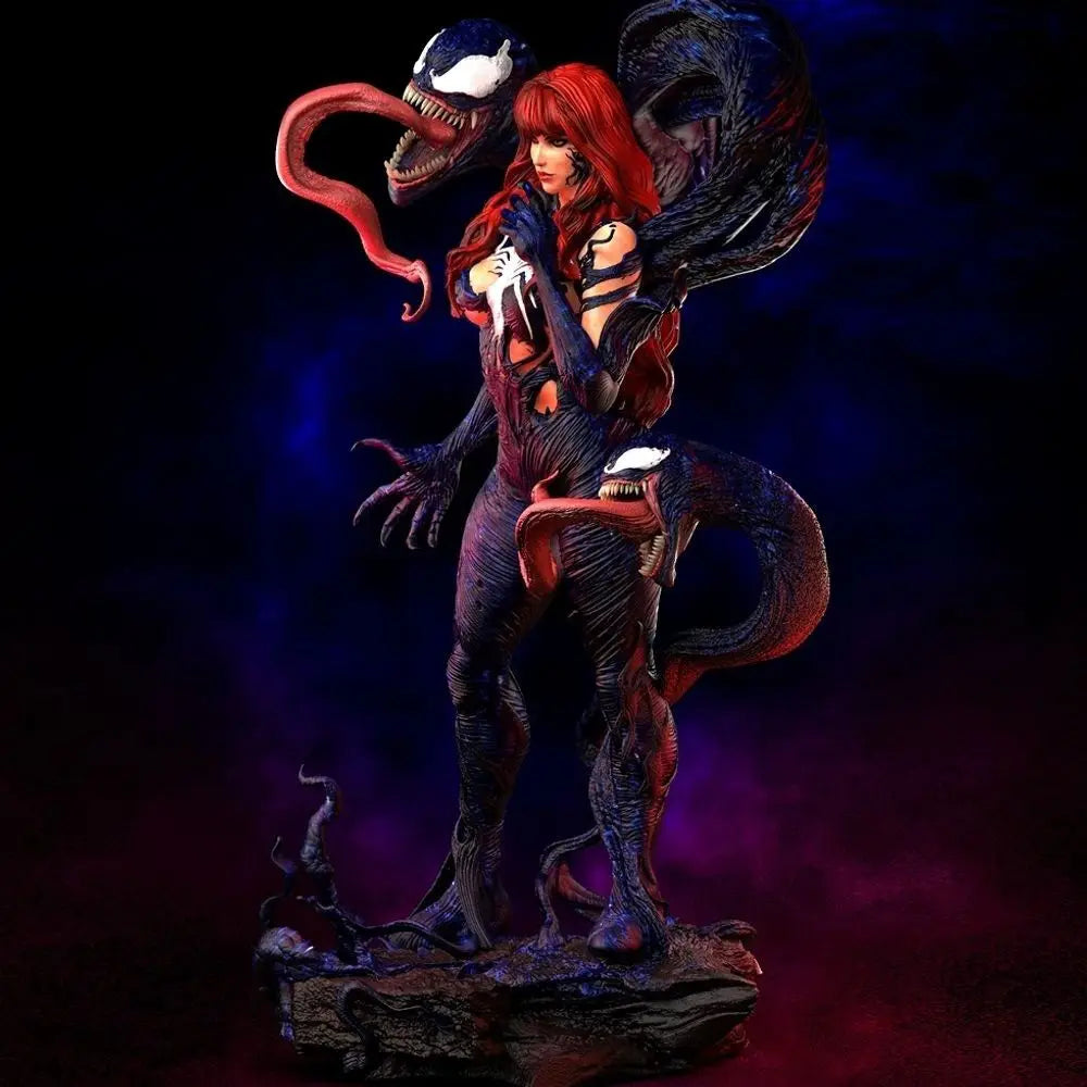 75mm Dark Fantasy Female with Symbiote, Resin Model Figure Kit, Fantasy Theme, Unassembled and Unpainted