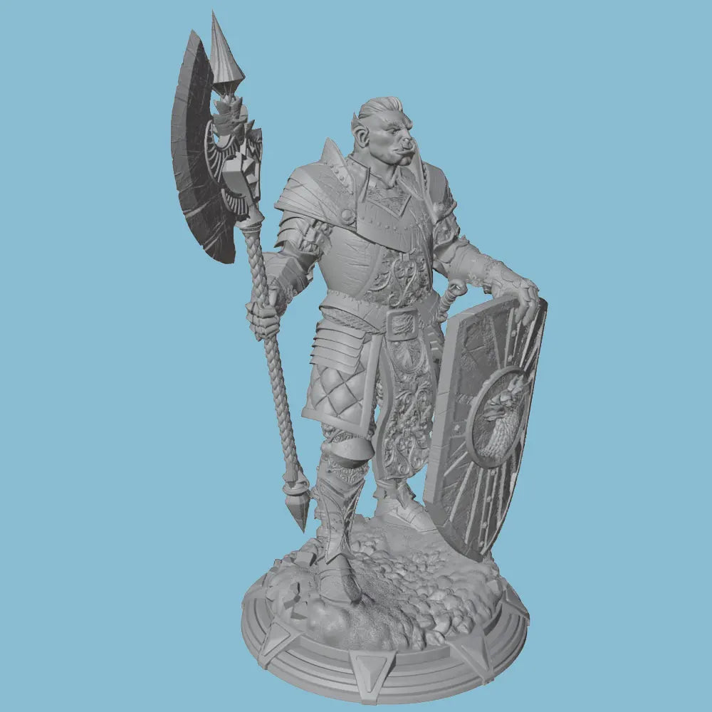75mm Medieval Fantasy Knight Warrior, Resin Model Figure Kit, Unassembled and Unpainted