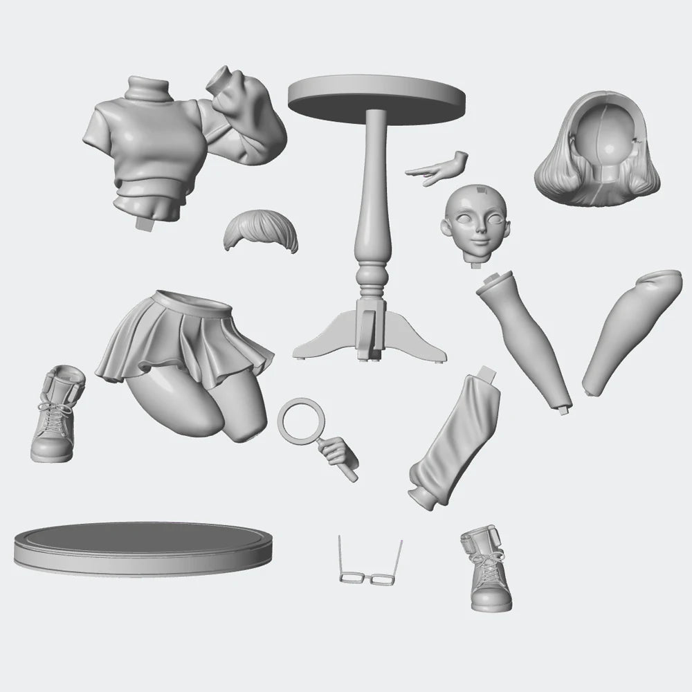 1/24 Pilot Character, Resin Model Figure Kit, Anime Theme, Unassembled and Unpainted