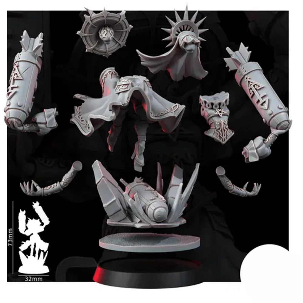 1/24 Dark Witch, Resin Model Figure Kit, Fantasy Theme, Unassembled and Unpainted