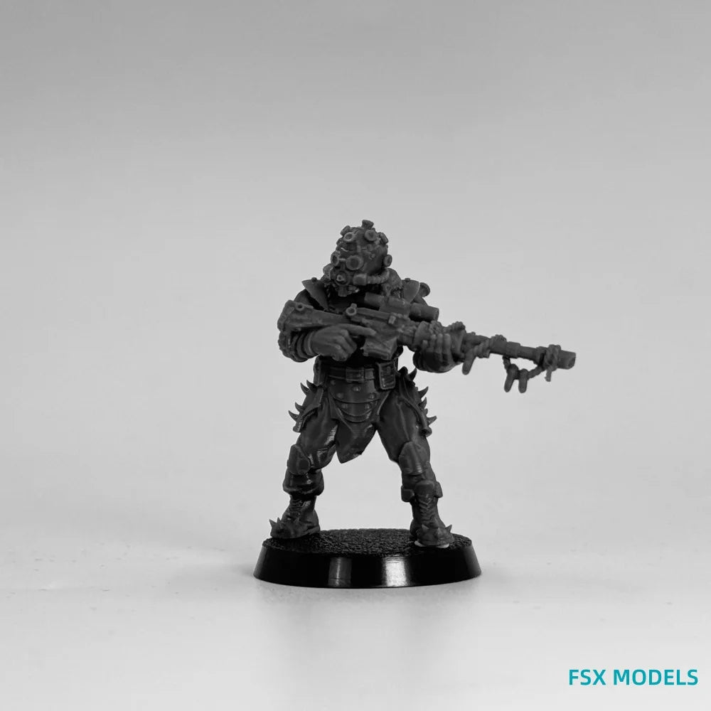 32mm Corrupted Guard Spikers, 10 Figures, Resin Model Figure Kit, Sci-Fi Theme, Unassembled and Unpainted