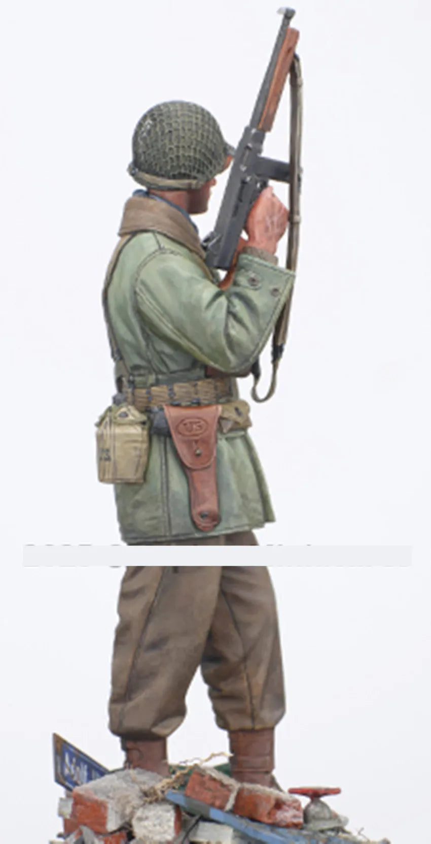 1/16 WWII US Infantry Ready with Bayonet, Resin Model Figure Kit, Unassembled and Unpainted