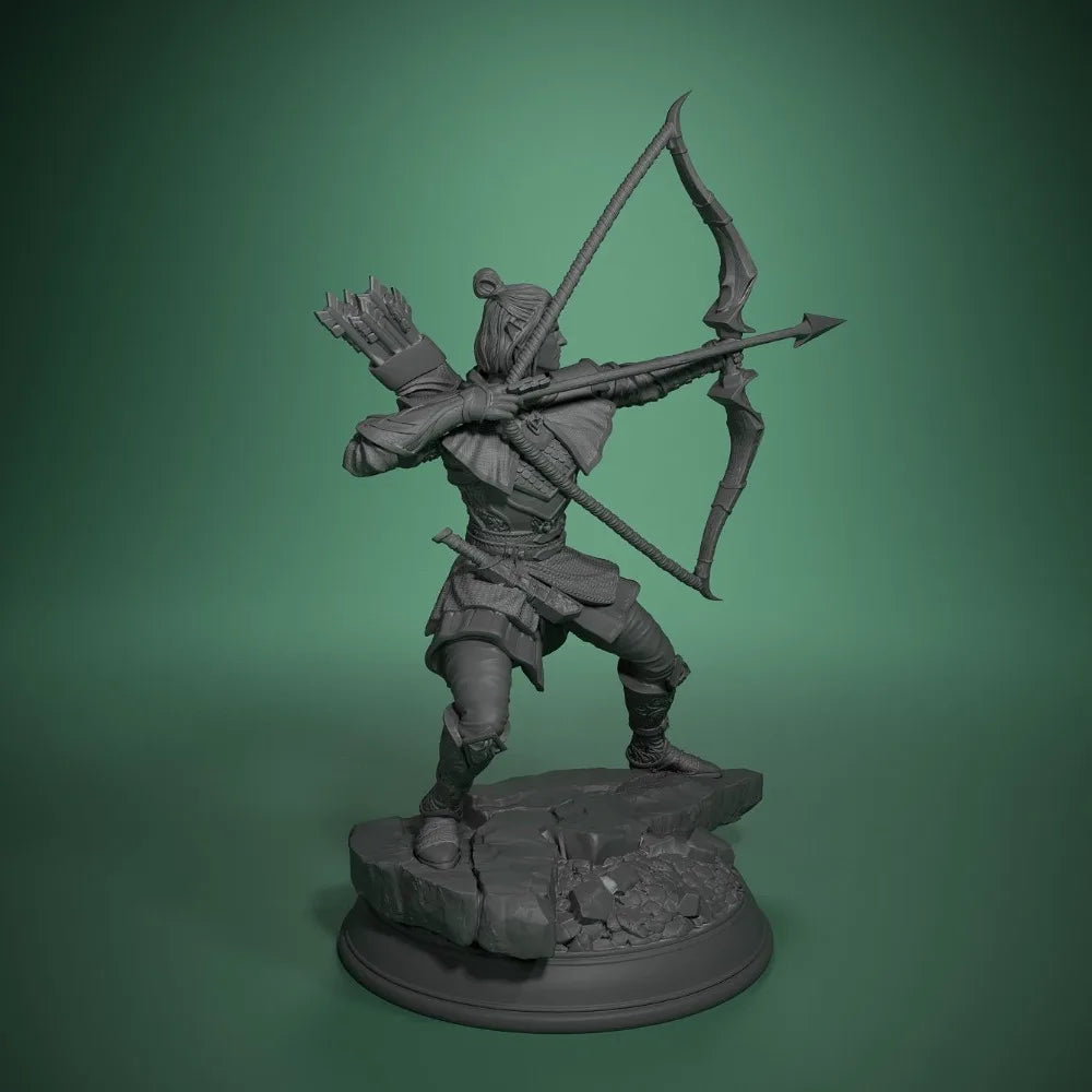 Elf Ranger, Resin Model Figure Kit, Fantasy Theme, Unassembled and Unpainted