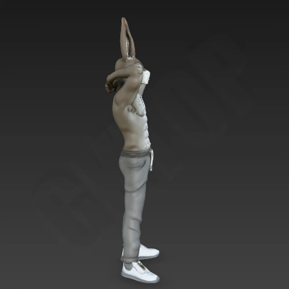 1/24 Anthropomorphic Rabbit, Resin Model Figure Kit, Unassembled and Unpainted