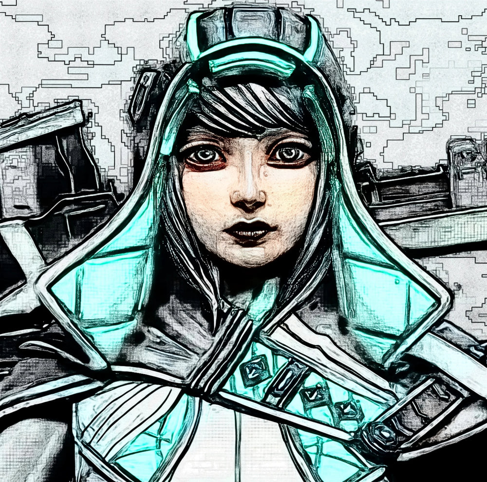 1/10 Mechanical Female Sniper, Resin Model Bust Kit, Sci-Fi Theme, Unassembled and Unpainted