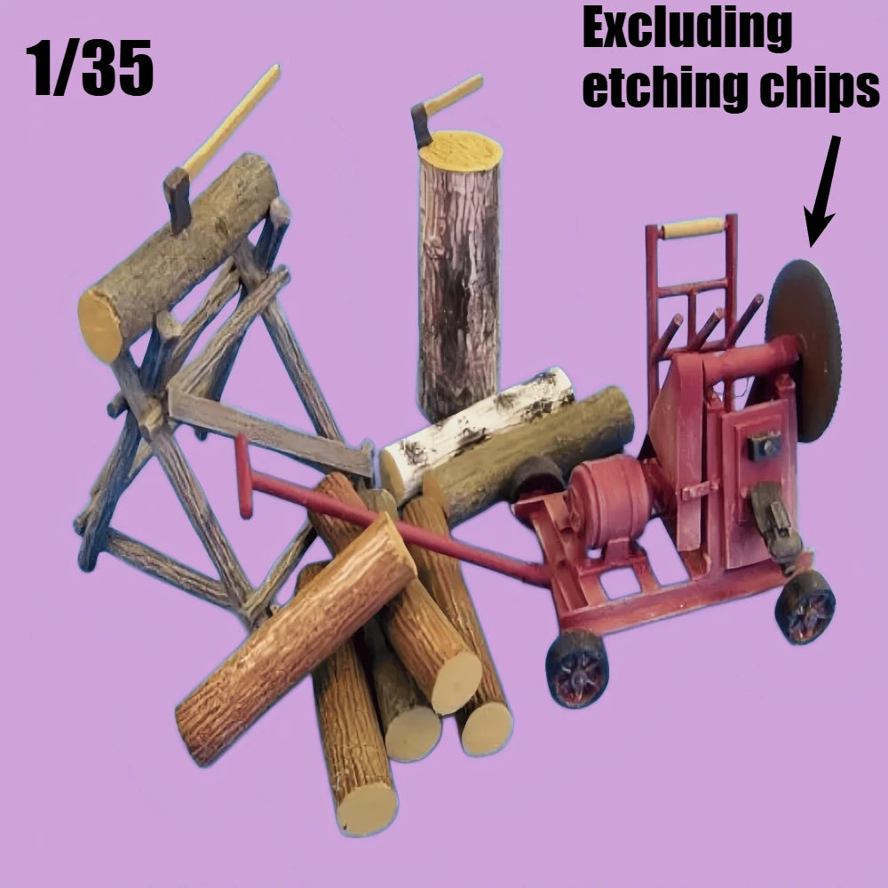 1/35 Sawmill Scene Layout, Resin Model Terrain Kit, Historical Theme, Unpainted