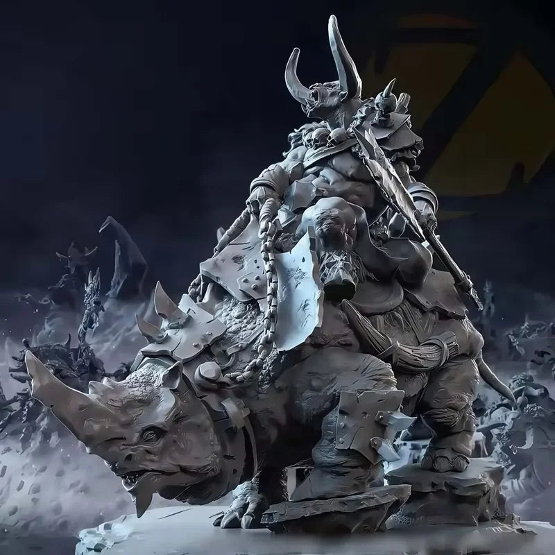 110mm Beast Warrior, Resin Model Figure Kit, Fantasy Theme, Unassembled and Unpainted