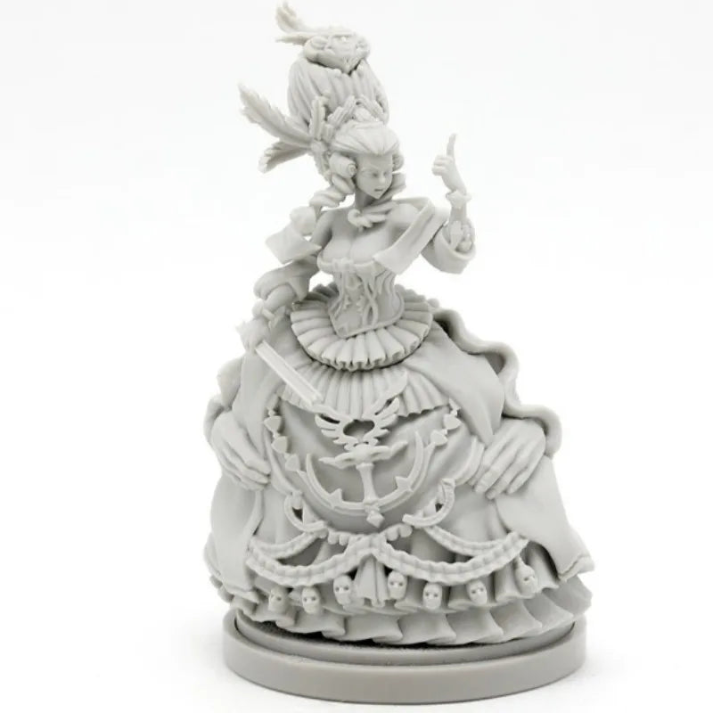 30mm Medieval Fantasy Gothic Female Warrior, Resin Model Figure Kit, Unassembled and Unpainted