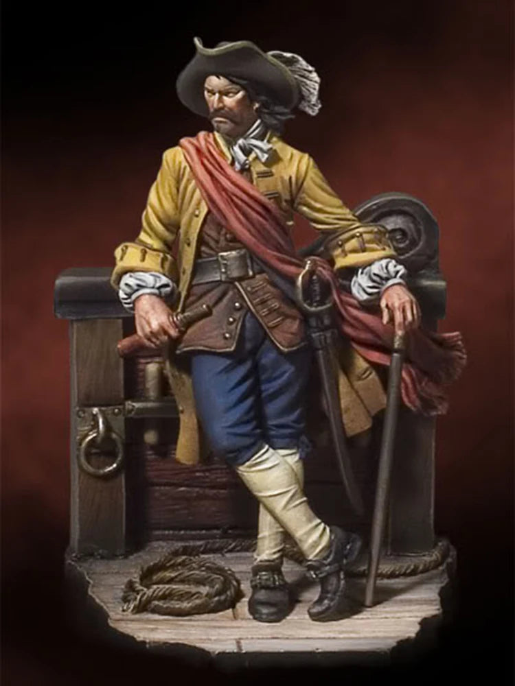 1/32 Napoleonic Civilian Officer, Resin Model Figure Kit, Unassembled and Unpainted