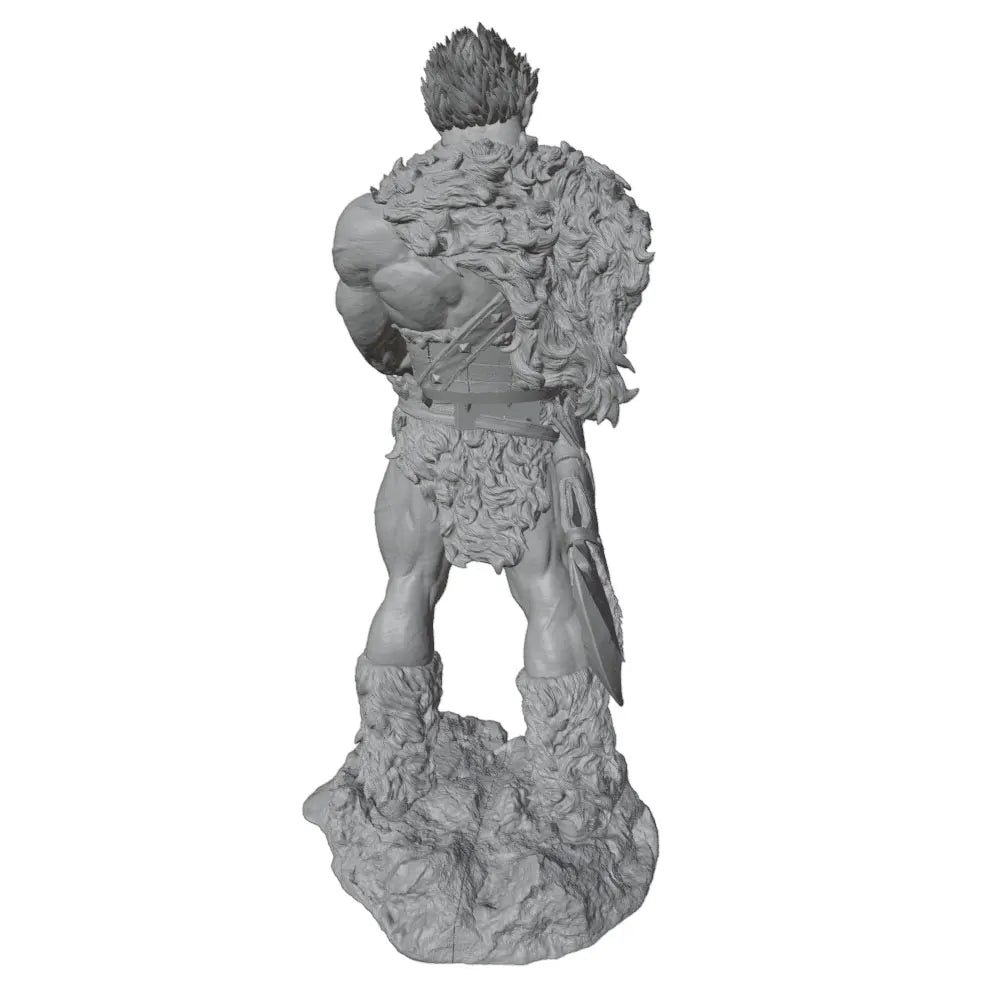1/24 Muscular Barbarian Axeman with Fur Cloak, Resin Model Figure Kit, Fantasy Theme, Unassembled and Unpainted