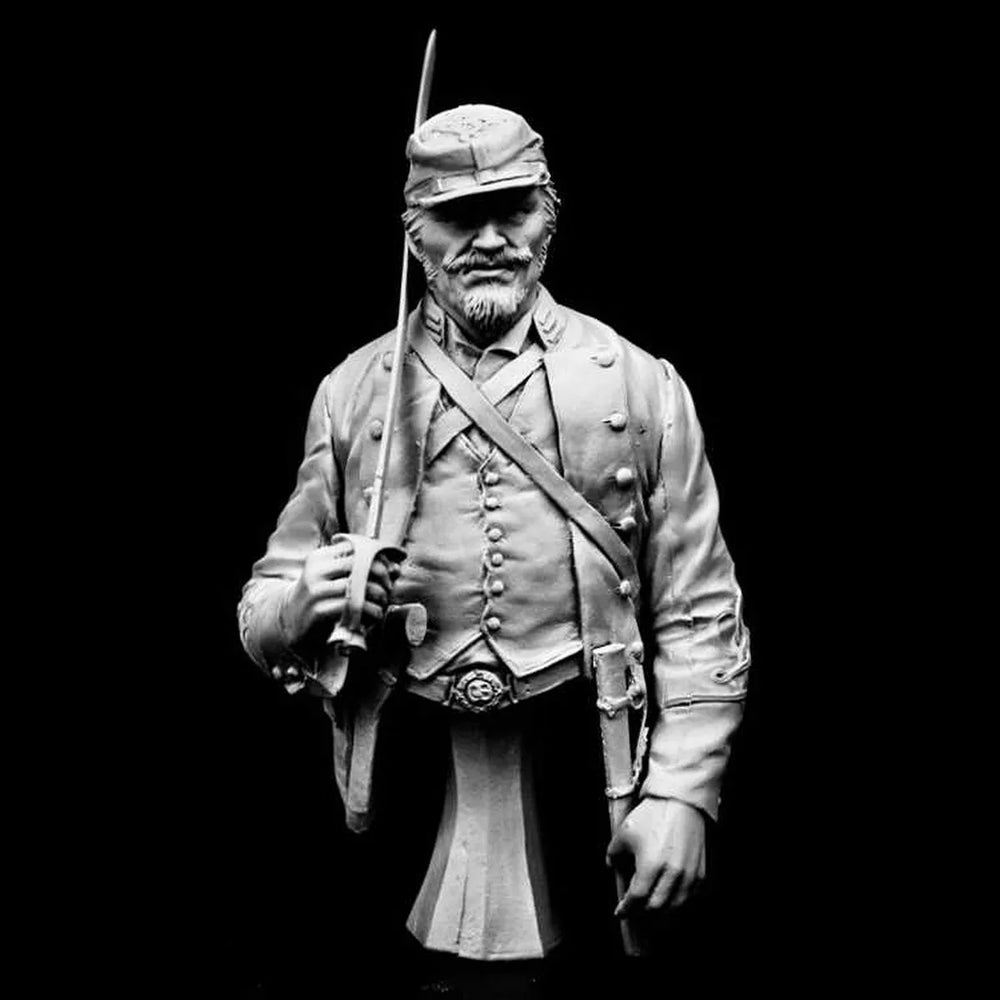1/9 WWI United States Army Officer, Resin Model Bust Kit, Unassembled and Unpainted
