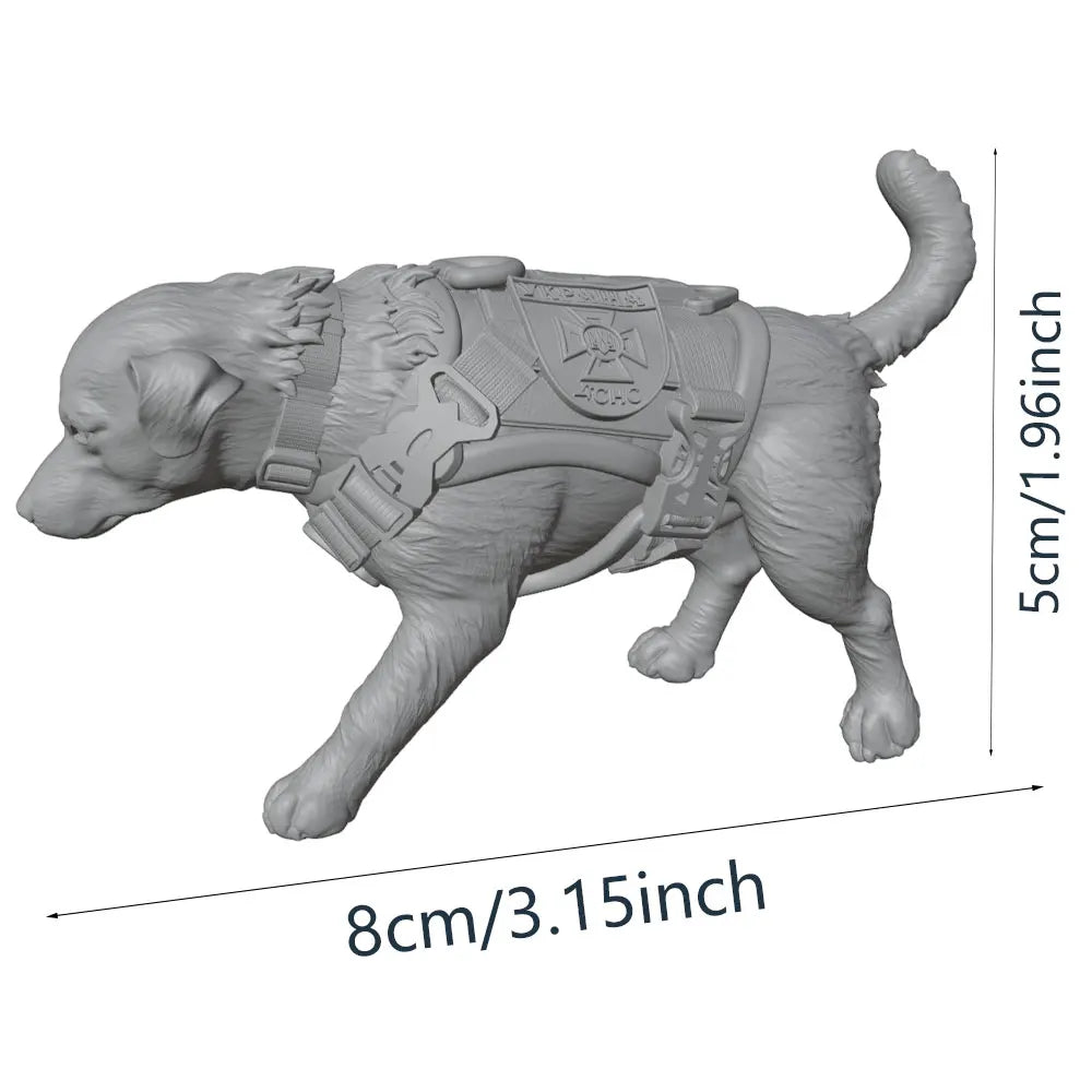 80mm Police Dog Labrador Retriever, Resin Model Figure Kit, Wildlife Theme, Unassembled and Unpainted