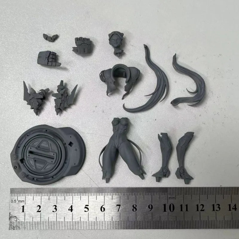 1/24 Lolita Warrior, Resin Model Figure Kit, Anime Theme, Unassembled and Unpainted