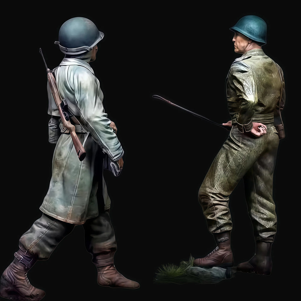 1/16 WWI Soldiers & Officers, 6 Figures, Resin Model Figure Kit, Unassembled and Unpainted
