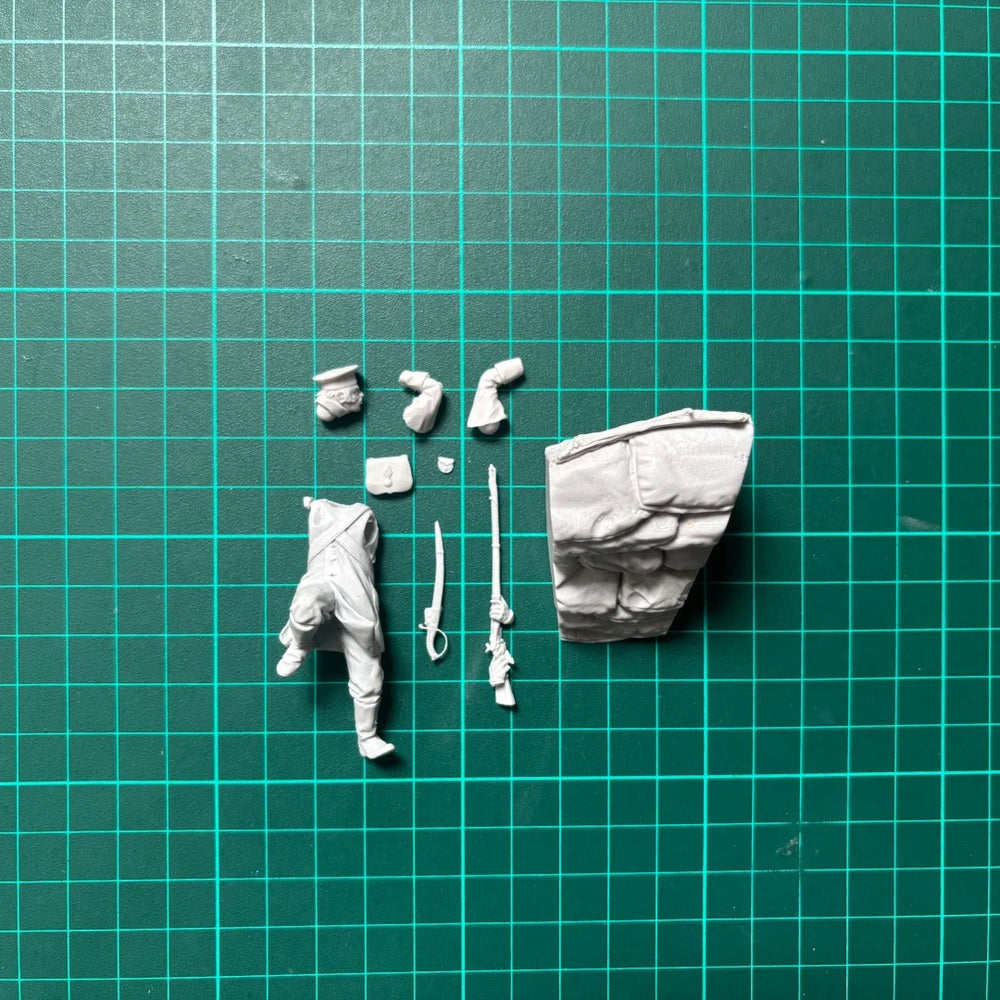 54mm Modern Russian Soldier Prone, Resin Model Figure Kit, Unassembled and Unpainted
