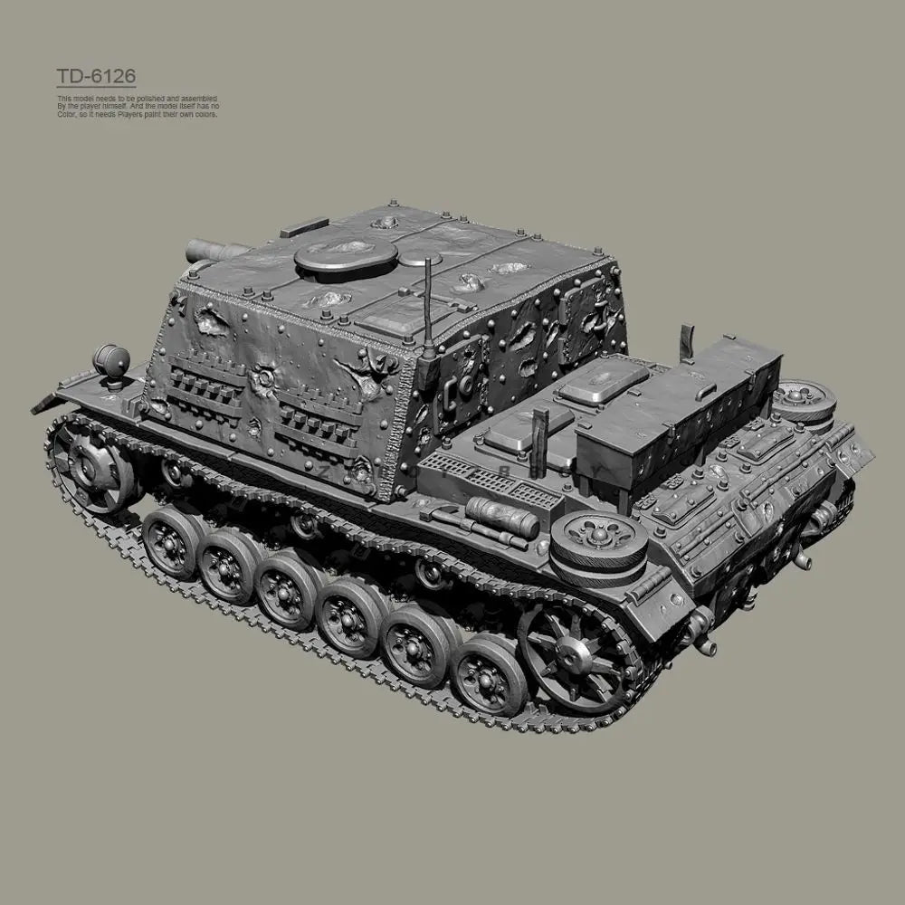 65mm WWII Combat Tanks, Resin Model Vehicle Kit, Unassembled and Unpainted