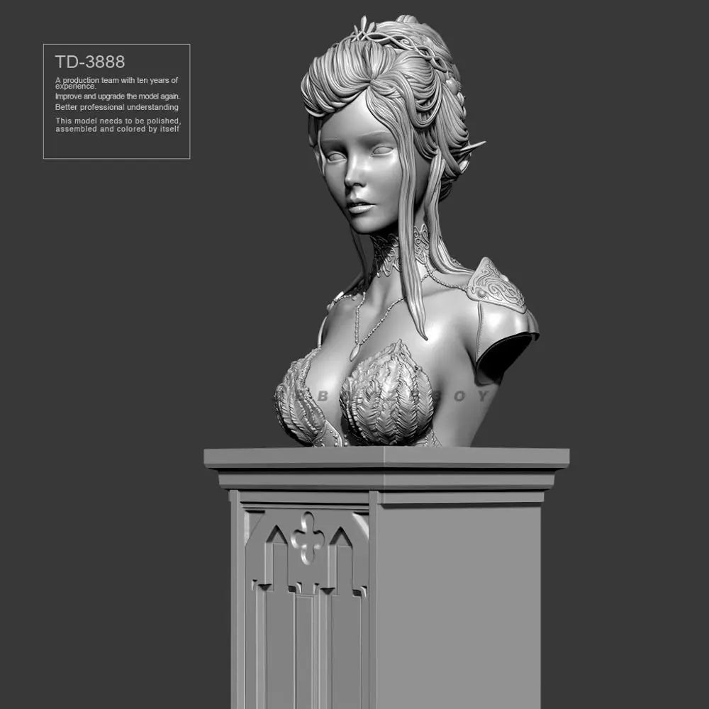 55mm Goddess, Resin Model Bust Kit, Mythology Theme, Unassembled and Unpainted