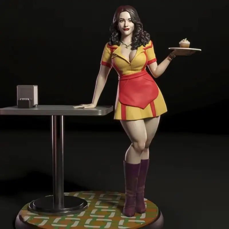 1/10 Waitress, Resin Model Figure Kit, Anime Theme, Unassembled and Unpainted