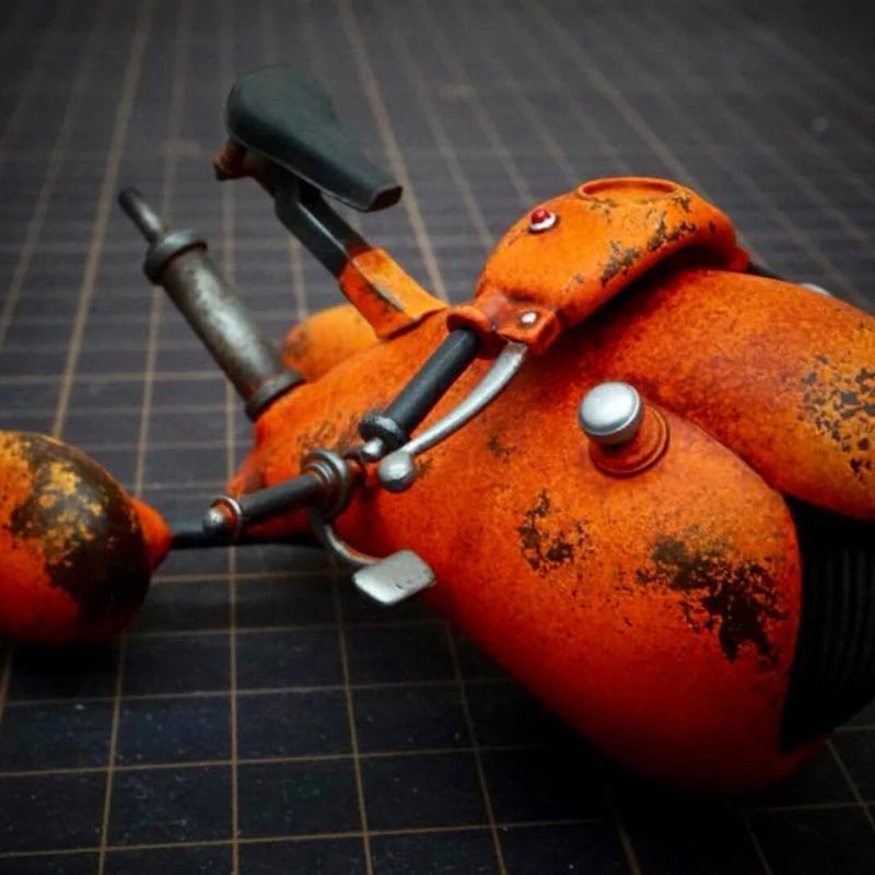 Rabbit with Motorcycle, Resin Model Creature Kit, Anime Theme, Unassembled and Unpainted