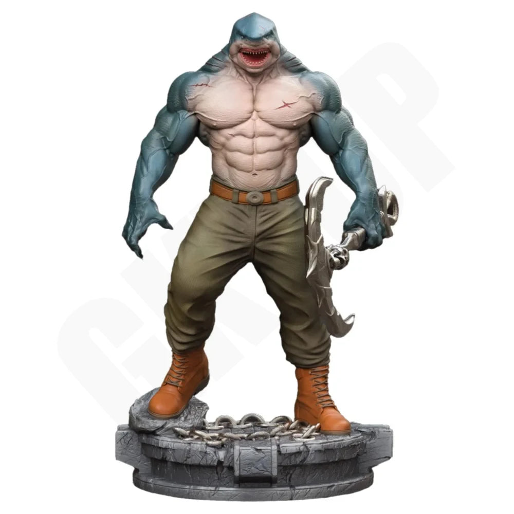 1/24 Shark Warrior, Resin Model Figure Kit, Fantasy Theme, Unassembled and Unpainted