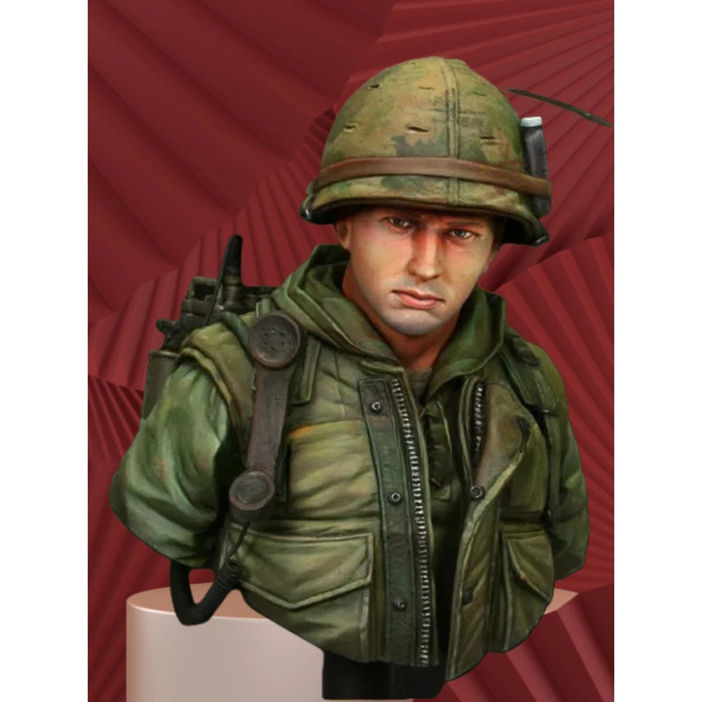 1/10 Vietnam War USMC Marine, Resin Model Bust Kit, Unassembled and Unpainted
