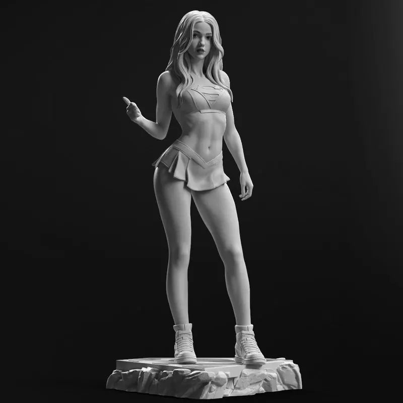 270mm Supergirl, Resin Model Figure Kit, Anime Theme, Unassembled and Unpainted