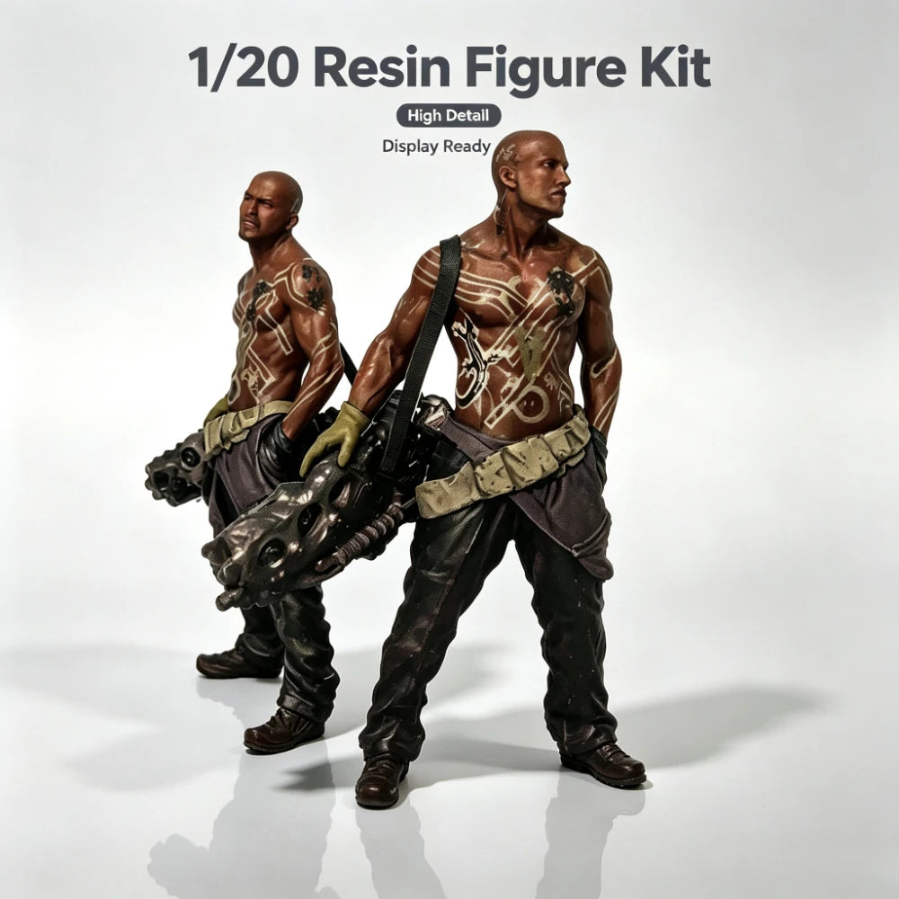 1/20 Maschinen Krieger Chicane, 2 Figures, Resin Model Figure Kit, Sci-Fi Theme, Unassembled and Unpainted
