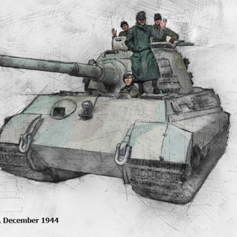 1/35 WWII German Tiger Tank Crew Winter, 4 Figures, Resin Model Figure Kit, Unassembled and Unpainted