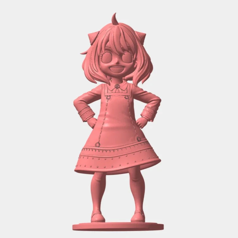 100mm Chibi Anya Demon, Resin Model Figure Kit, Anime Theme, Unassembled and Unpainted