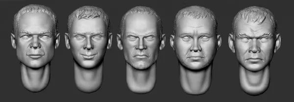 1/35 Modern Military Heads, 10 Figures, Resin Model Bust Kit, Unassembled and Unpainted