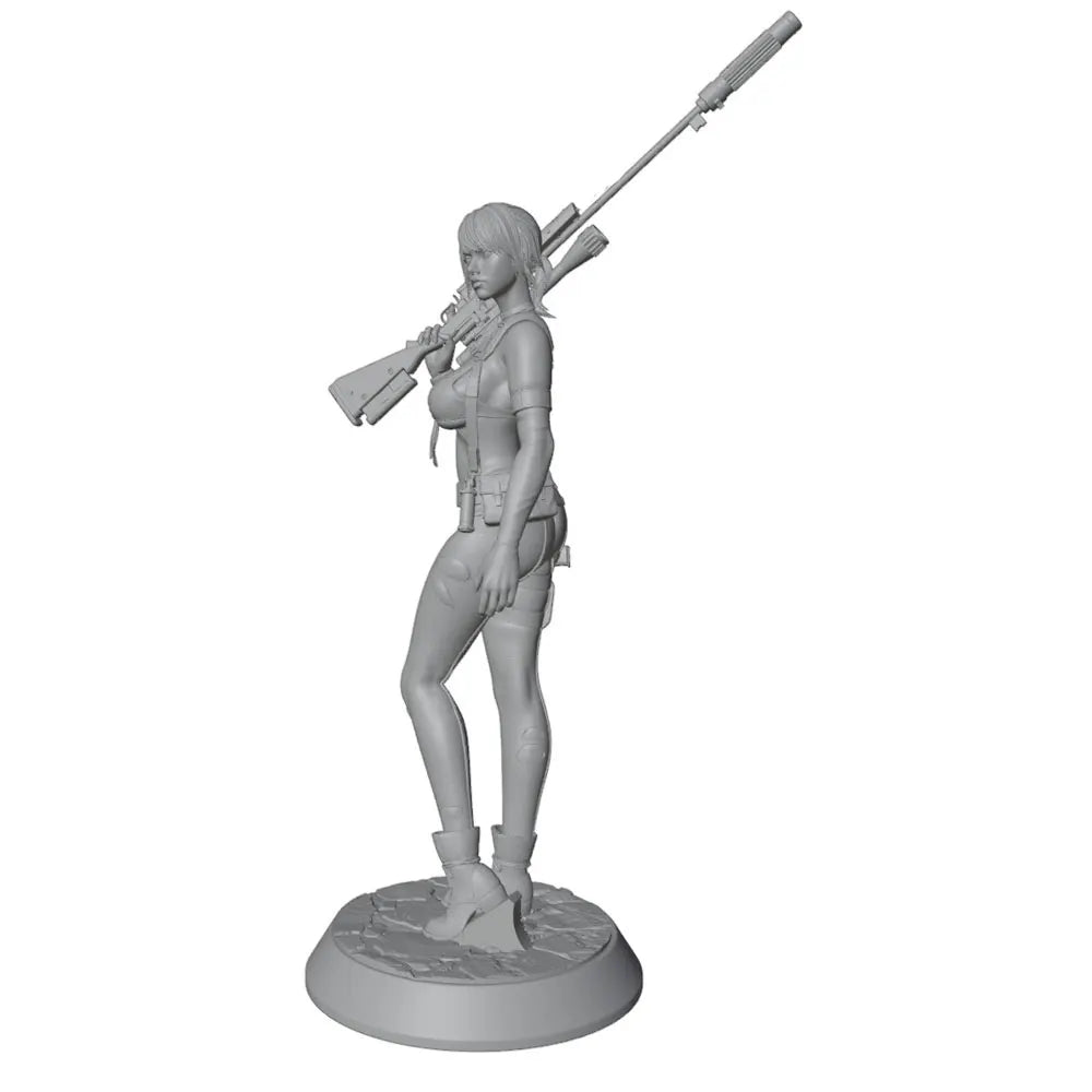 75mm Modern Sniper Operative, Resin Model Figure Kit, Unassembled and Unpainted