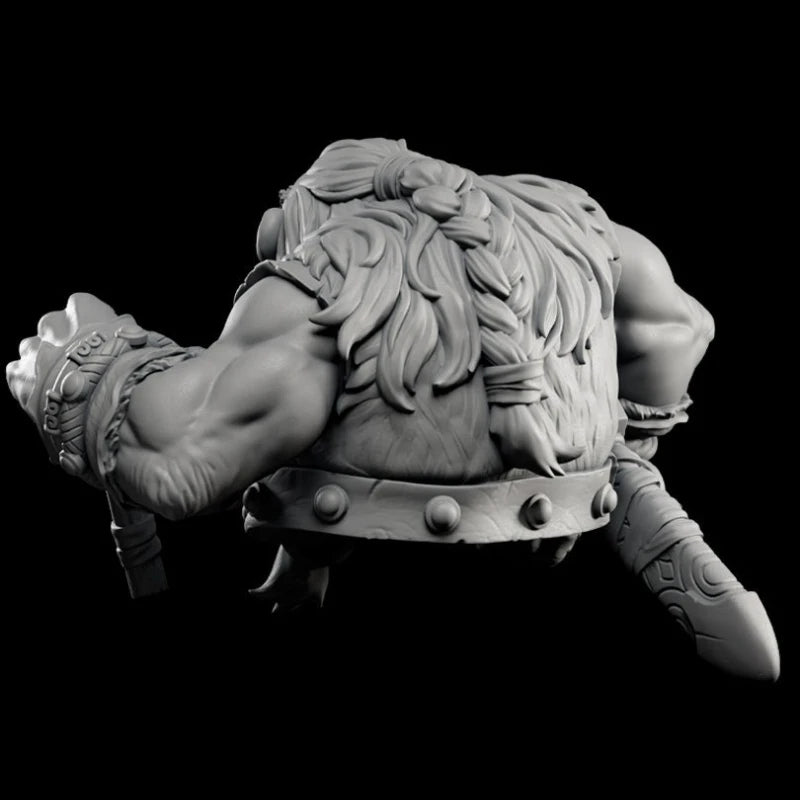 60mm Dwarf Scavenger Warrior, Resin Model Bust Kit, Fantasy Theme, Unassembled and Unpainted