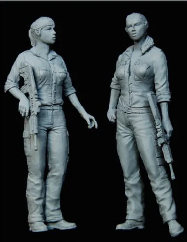 1/35 Tactical Female Character, Resin Model Figure Kit, Anime Theme, Unassembled and Unpainted