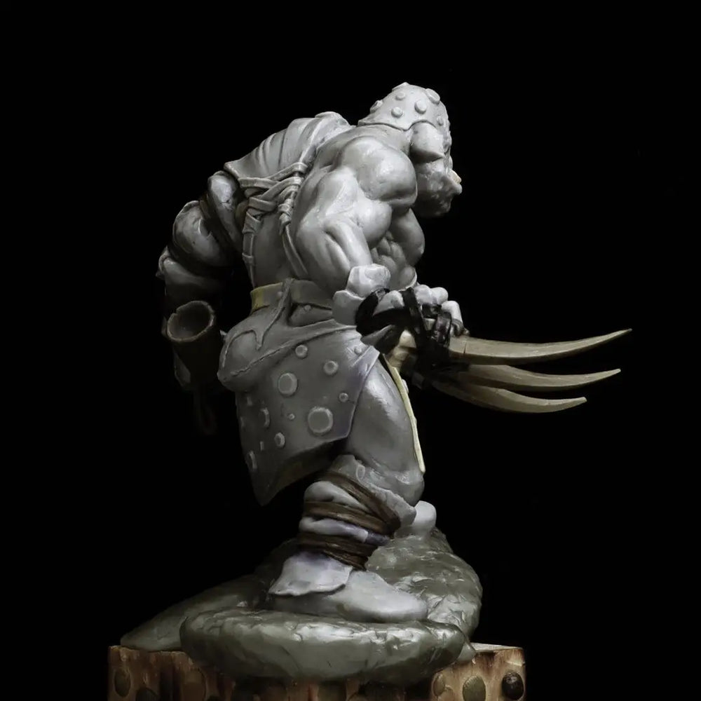 Grimdark Warrior, Resin Model Bust Kit, Fantasy Theme, Unassembled and Unpainted