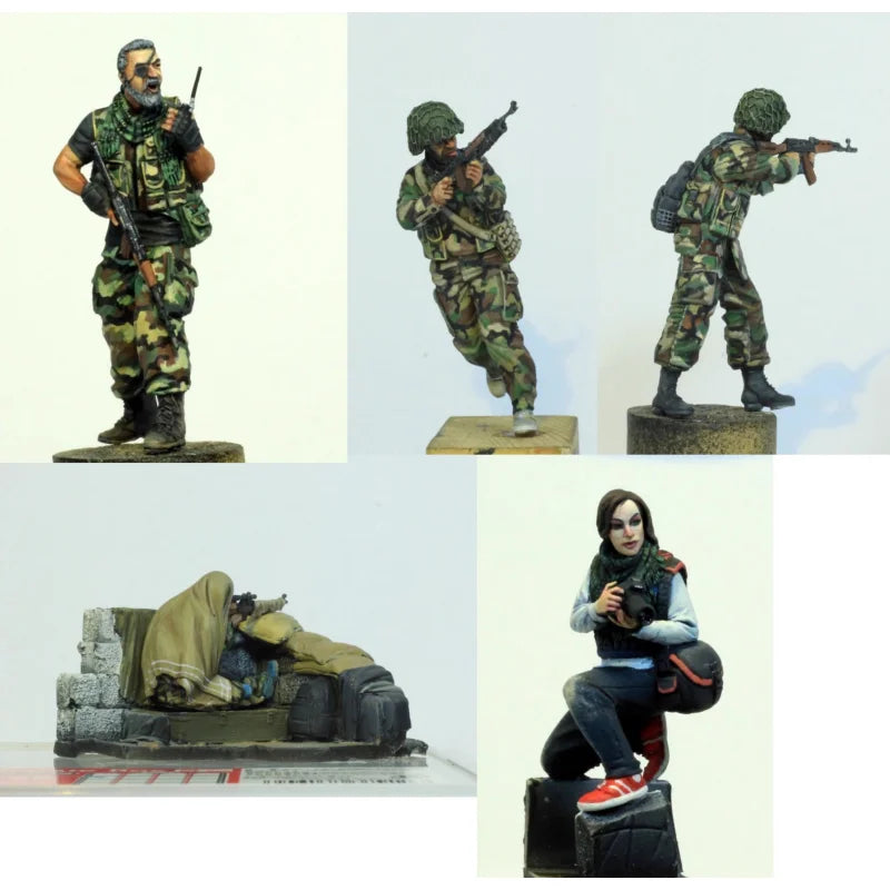 1/35 Modern Special Forces with Civilian, 5 Figures, Resin Model Figure Kit, Unassembled and Unpainted
