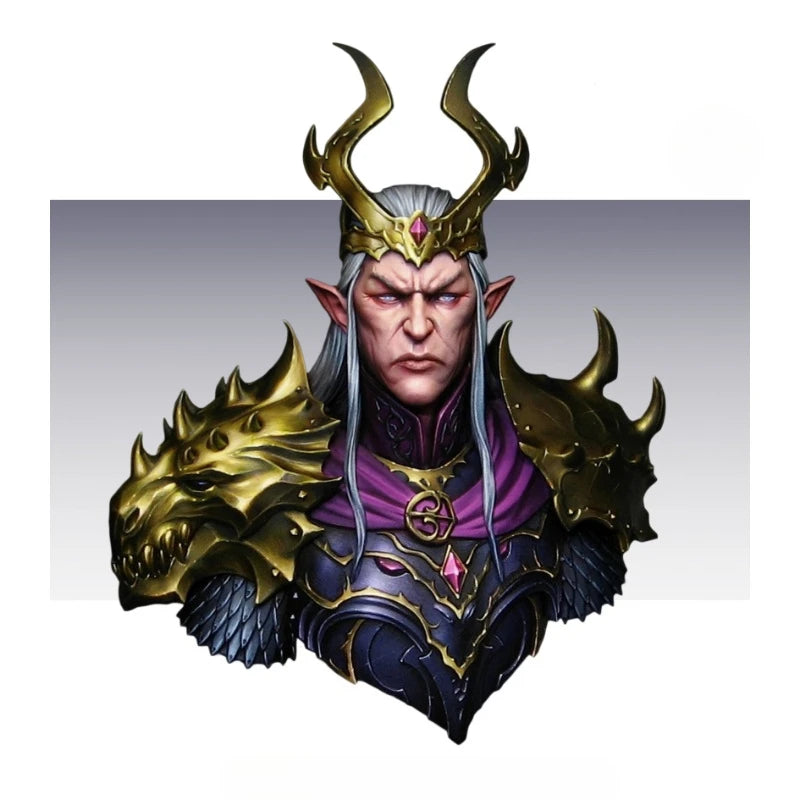 1/12 Demon Warrior, Resin Model Bust Kit, Fantasy Theme, Unassembled and Unpainted