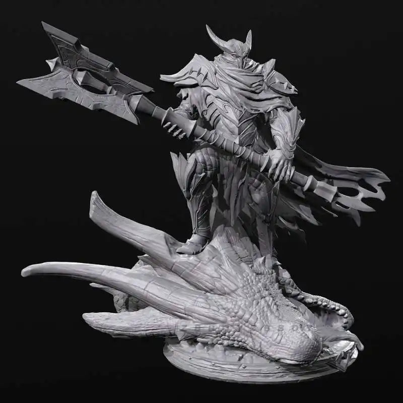 75mm Dragon-Slaying Knight, Resin Model Figure Kit, Fantasy Theme, Unassembled and Unpainted