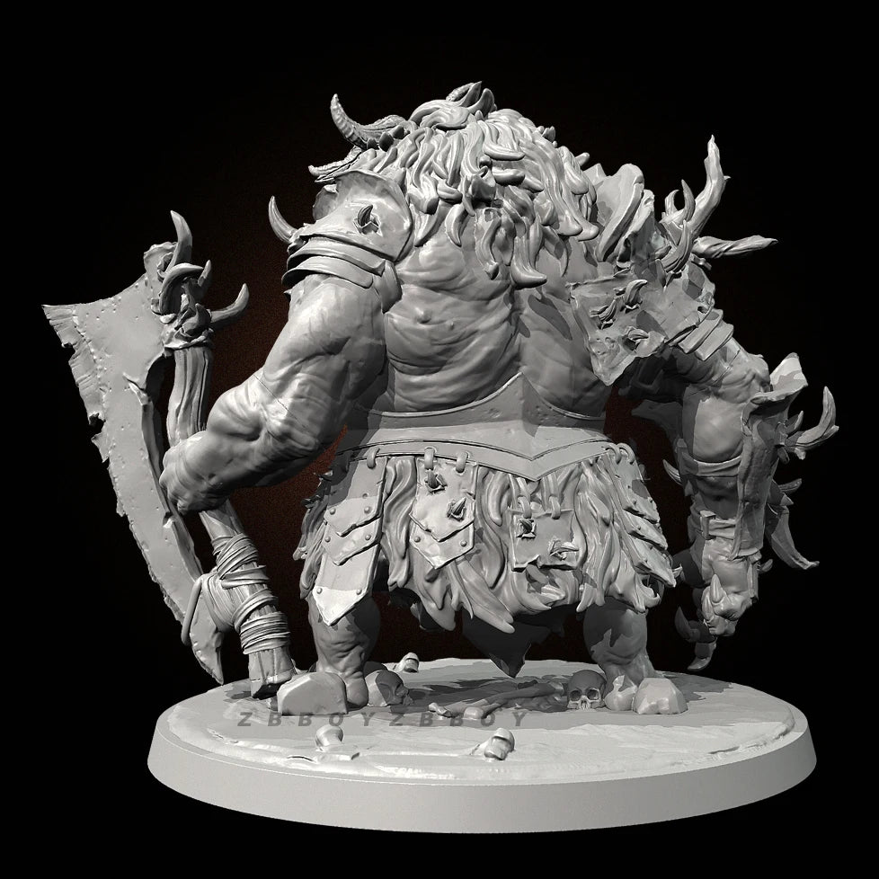 50mm Demonic Warrior, Resin Model Figure Kit, Fantasy Theme, Unassembled and Unpainted
