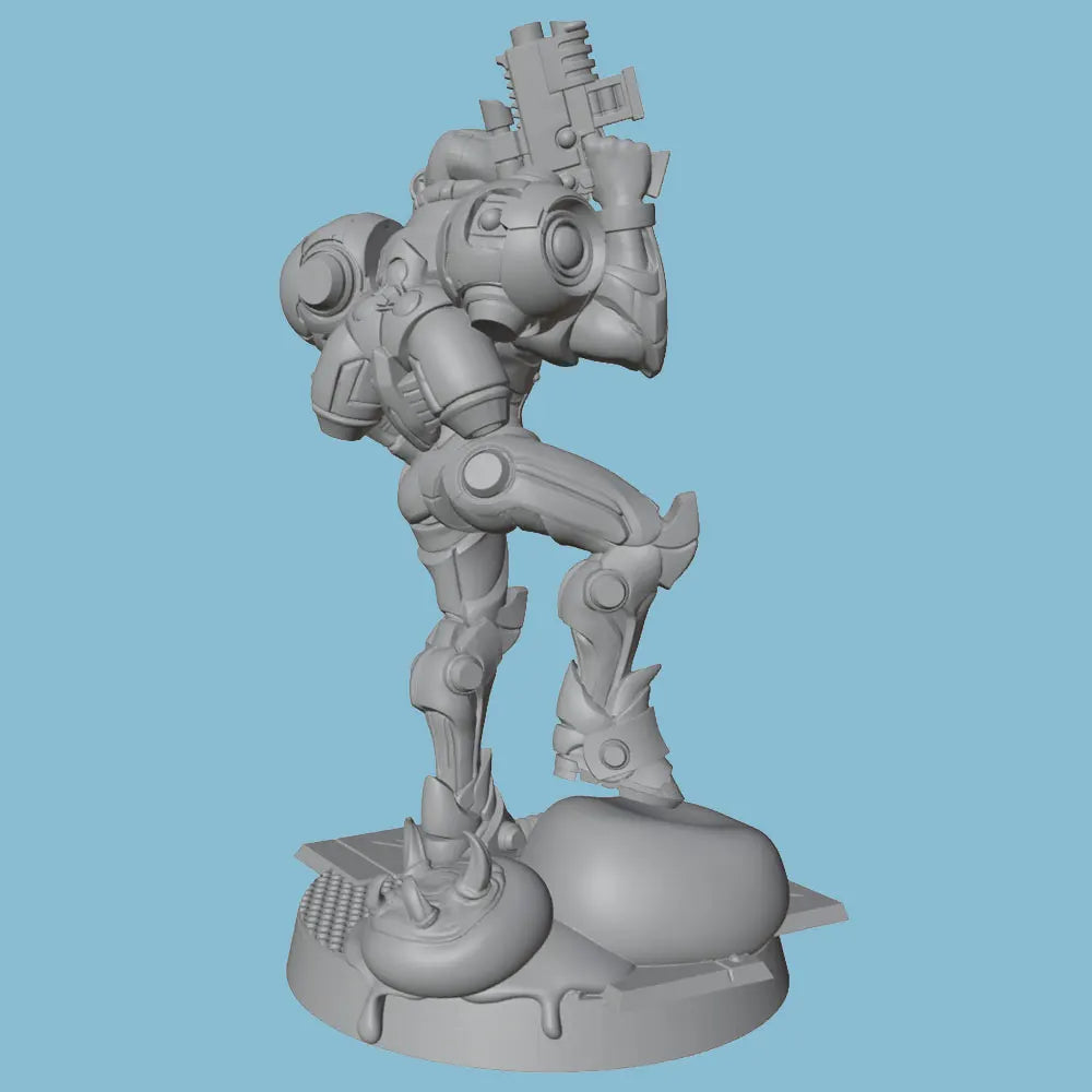 75mm Warrior, Resin Model Figure Kit, Sci-Fi Theme, Unassembled and Unpainted