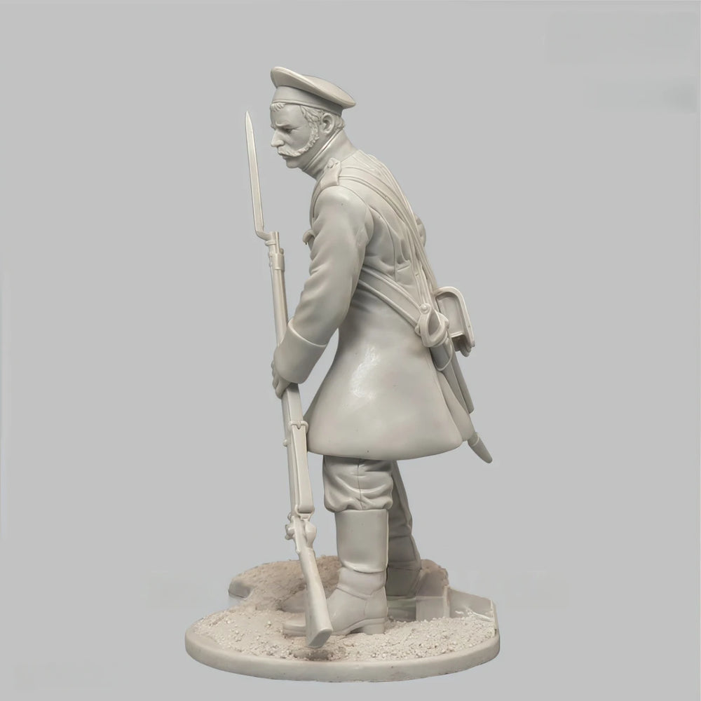 54mm WWI Russian Infantry Soldier, Resin Model Figure Kit, Unassembled and Unpainted